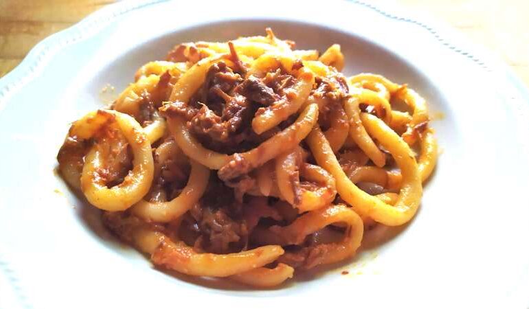 pici al ragù di cinghiale