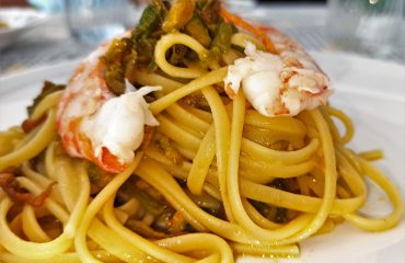 Linguine con gamberoni