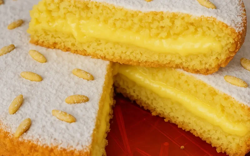 torta con la crema a limone