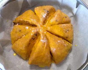 Torta brioches di zucca