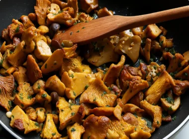 funghi aglio e olio e prezzemolo