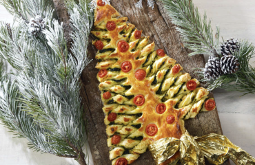 Albero di Natale di pasta sfoglia