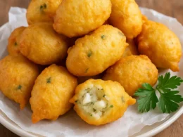 zeppoline di baccalà, ricetta zeppole di baccalà, antipasto vigilia di Natale, ricette natalizie, frittelle di baccalà, cucina tradizionale napoletana, antipasti di pesce, ricette facili Natale copia