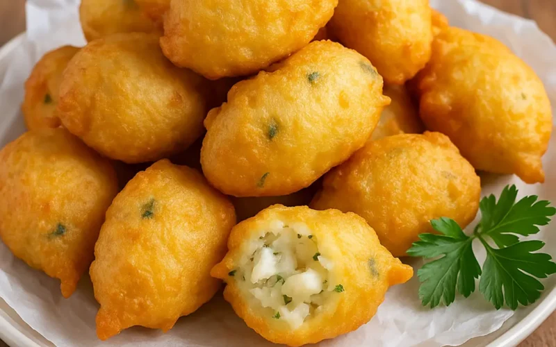 zeppoline di baccalà, ricetta zeppole di baccalà, antipasto vigilia di Natale, ricette natalizie, frittelle di baccalà, cucina tradizionale napoletana, antipasti di pesce, ricette facili Natale copia