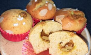 Muffin con crema di pistacchio