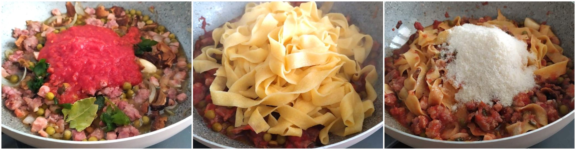 Pappardelle con sugo alla boscaiola
