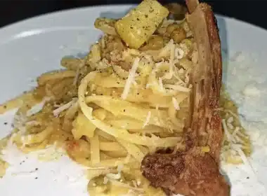 linguine al capretto al forno