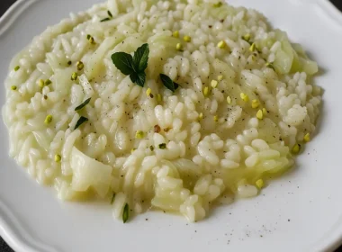 Primo piatto a base di riso e finocchi cremosissimo