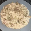 risotto con carciofi e carne macinata