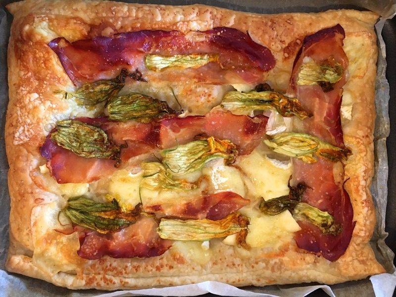 Torta salata ai fiori di zucca