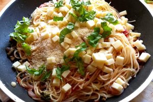 Timballo di spaghetti alle melanzane
