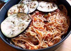 Timballo di spaghetti alle melanzane