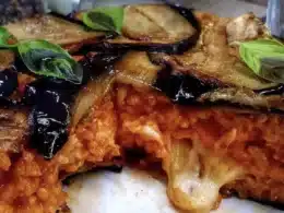 timballo di riso con le melanzane