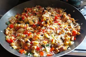 Parmigiana di melanzane e riso