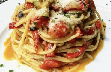 spaghetti alla nerano siciliana