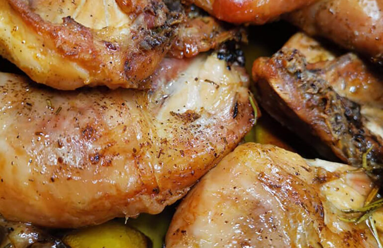 cosce di pollo al forno piuricette