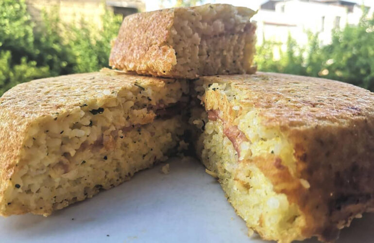 frittata di riso cotto e provola