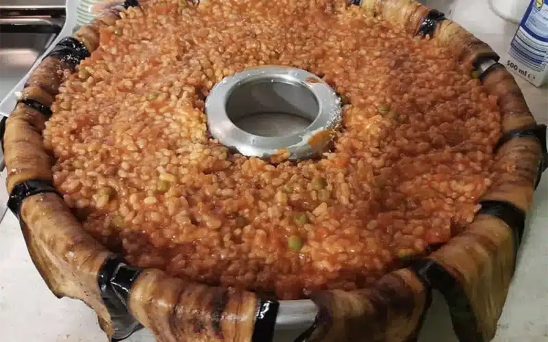 sartù di riso con melanzane