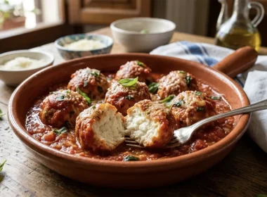 polpette di ricotta nel sugo
