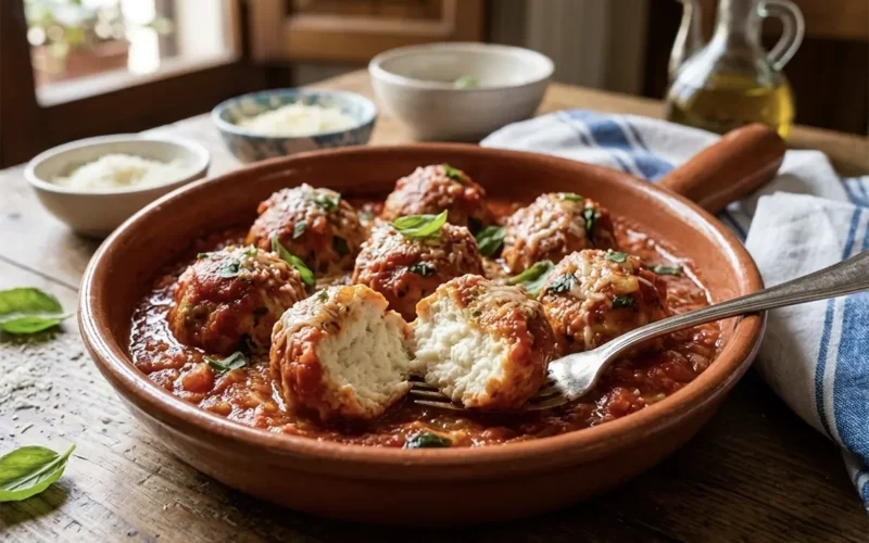 polpette di ricotta nel sugo