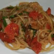 spaghetti con pomodorini triglie