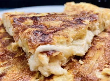 Frittata di patate filante
