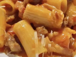 rigatoni carbonara rossa