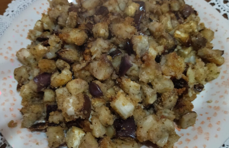 melanzane a dadini gratinate al forno