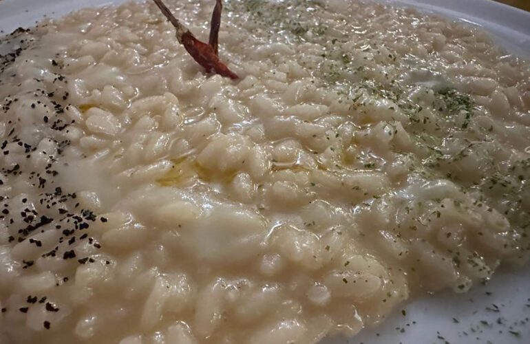 risotto aglio olio e peperoncino