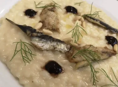 risotto con alici