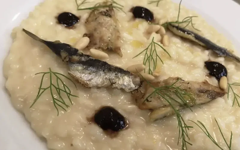 risotto con alici