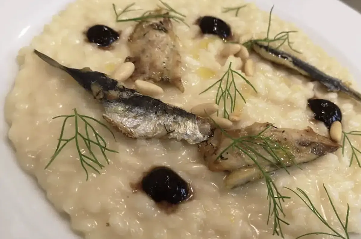 risotto con alici