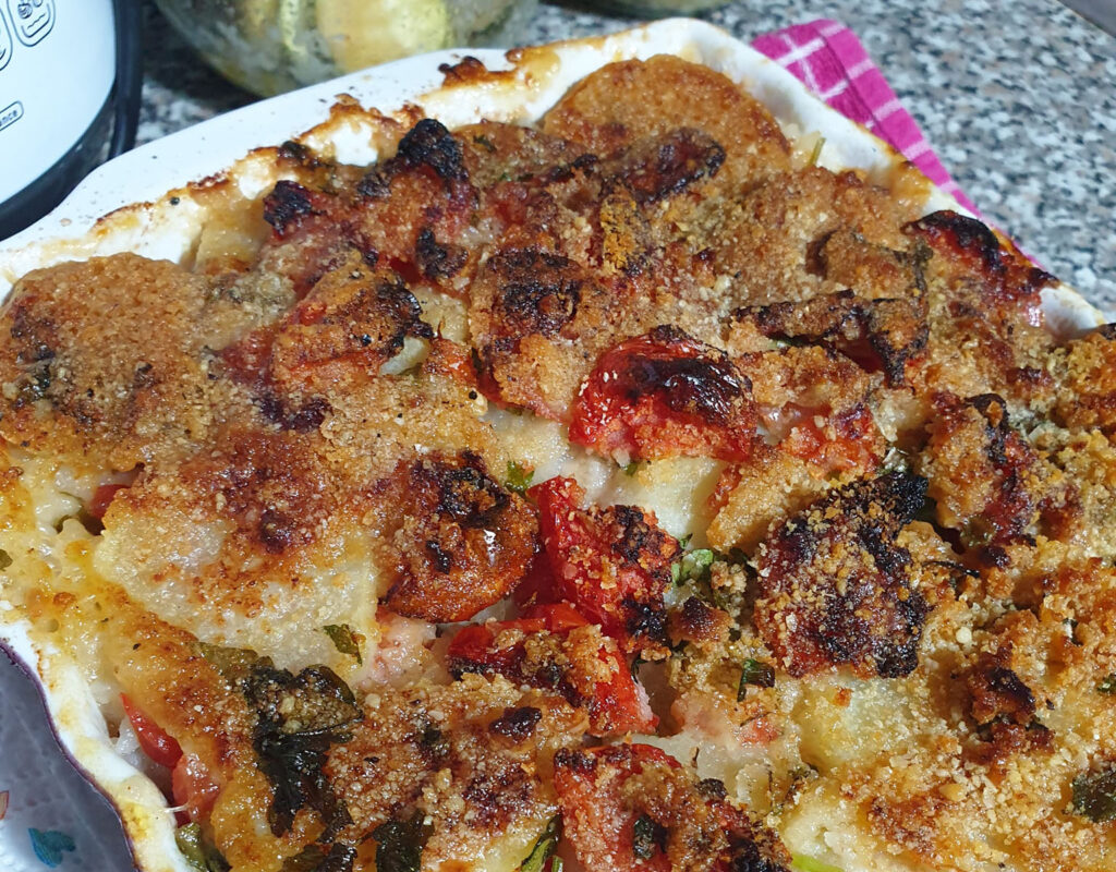 tiella di riso patate e zucchine 1