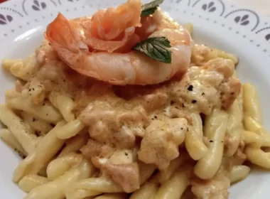 pasta salmone e gamberi