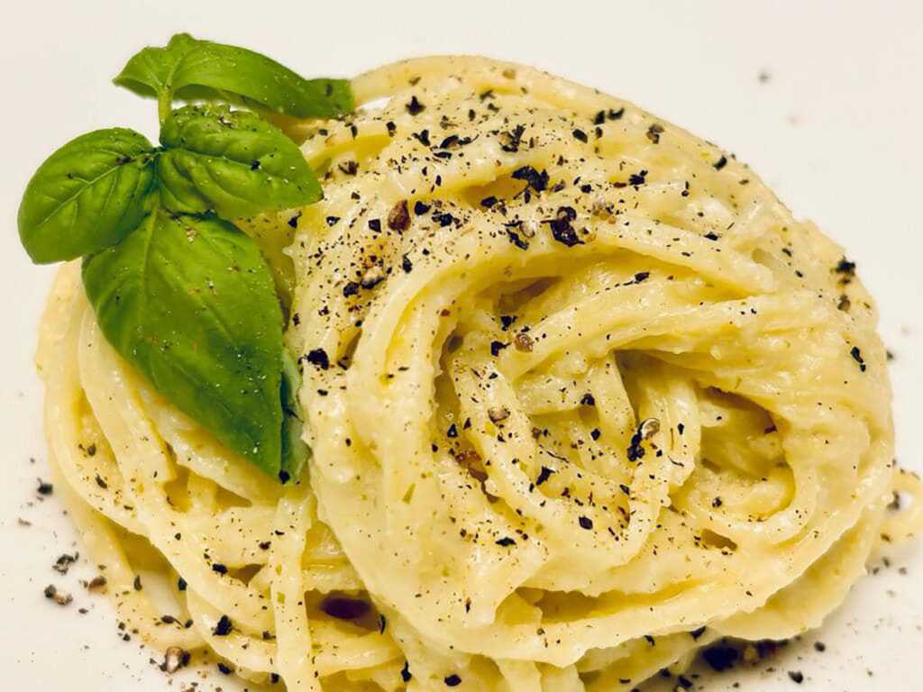 tagliolini al pesto di limone