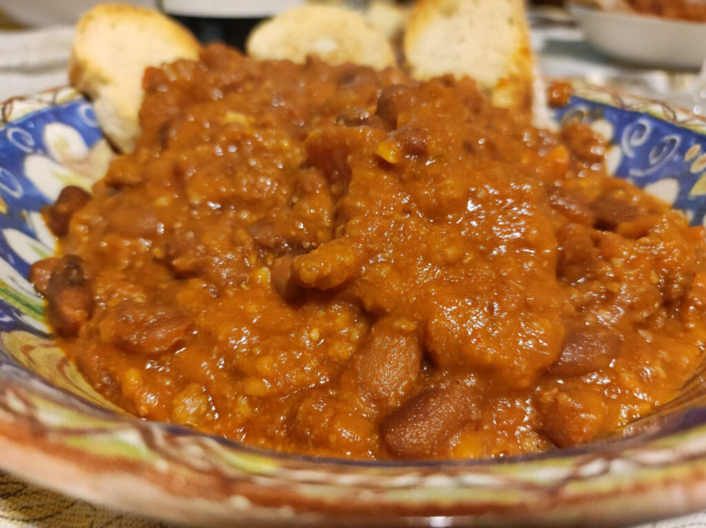 zuppa fagioli e pollo