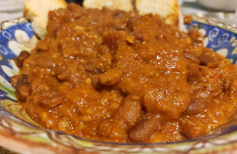 zuppa fagioli e pollo