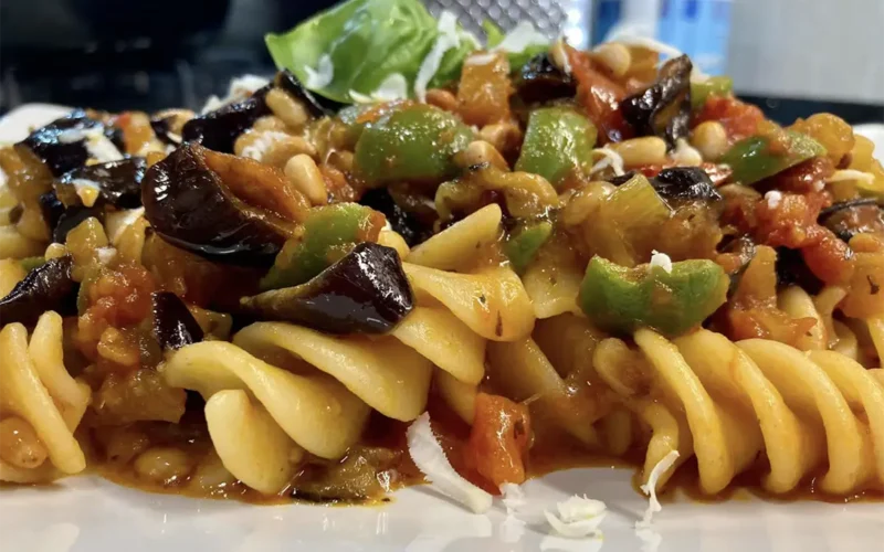 Pasta fredda alla caponata