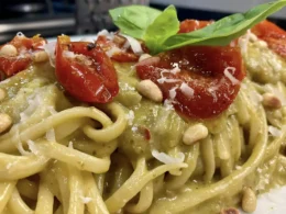 spaghetti pesto e pomodorini