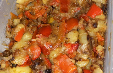 patate e peperoni in padella arruscatielli