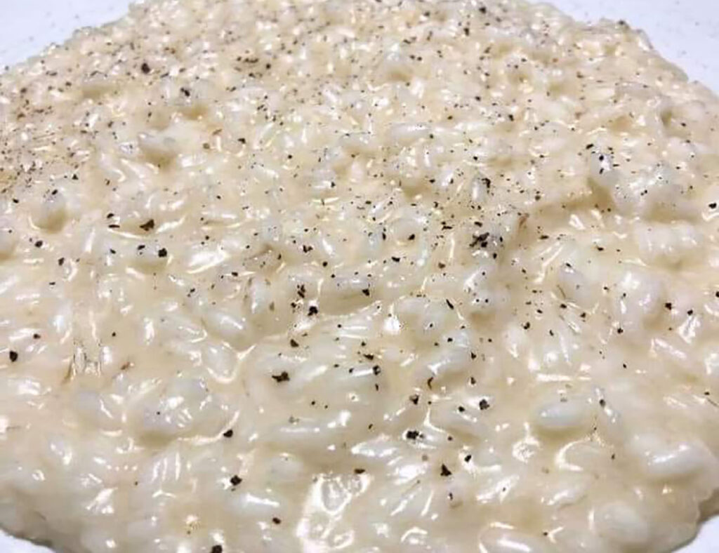 risotto cacio e pepe