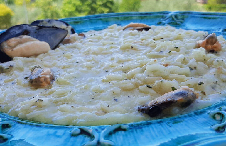 risotto cozze e provolone
