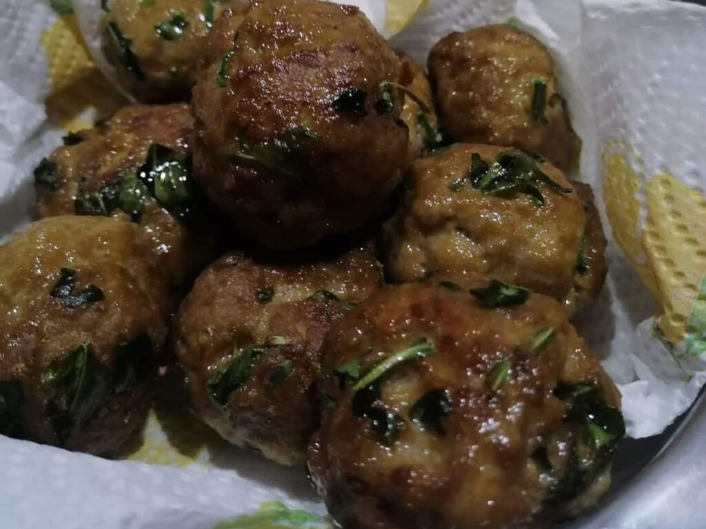 polpette con rucola e scamorza