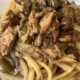 spaghetti allo sgombro con olive e uvetta