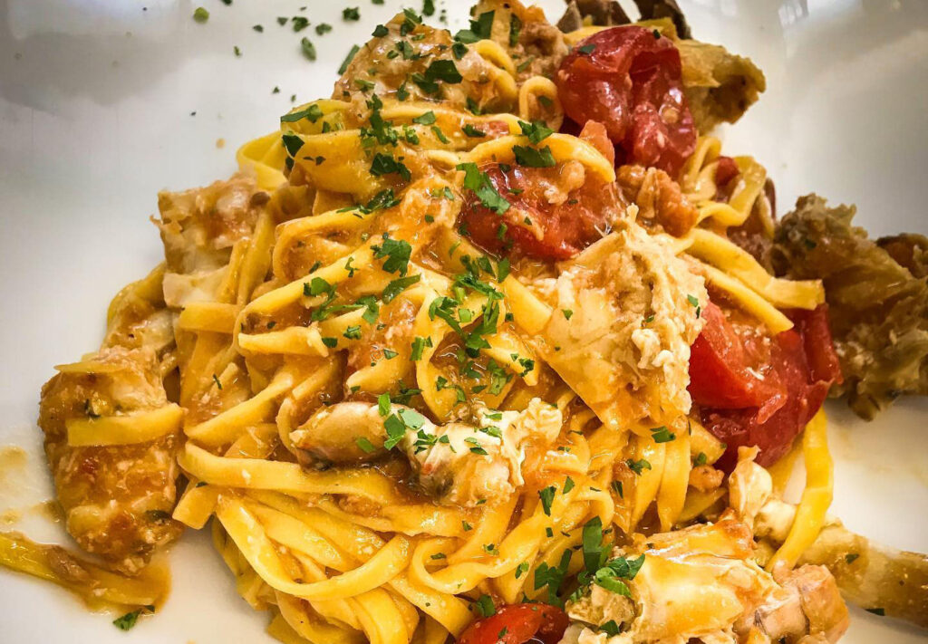 spaghetti cannocchie