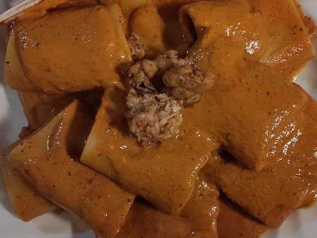 paccheri alla crema di scampi