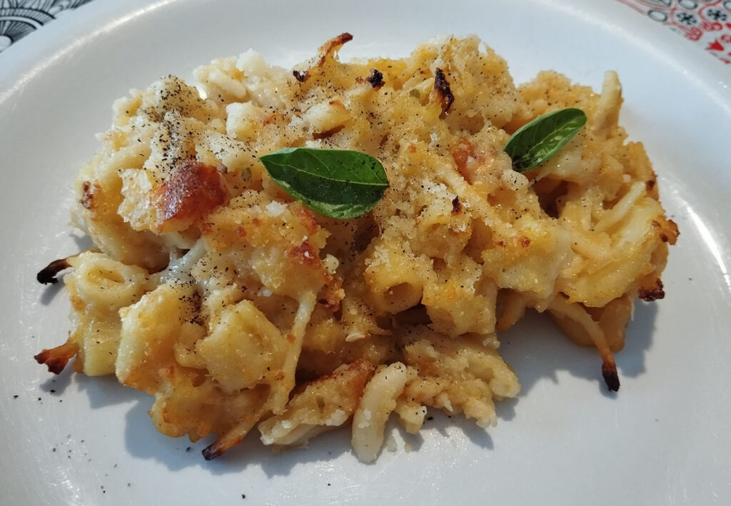 pasta e patate al forno