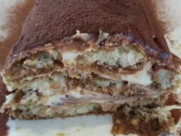 Rotolo di savoiardi al tiramisù