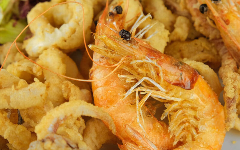 Frittura di gamberi e calamari