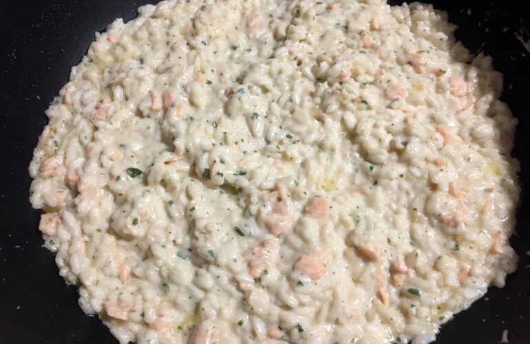 risotto al salmone affumicato